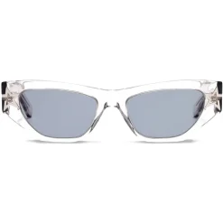 Stella McCartney - Shiny Transparent Round Sunglasses - Grey - Sunglasses - Stella McCartney Eyewear - Avvenice