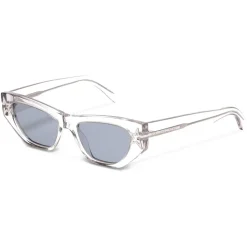 Stella McCartney - Shiny Transparent Round Sunglasses - Grey - Sunglasses - Stella McCartney Eyewear - Avvenice