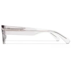 Stella McCartney - Shiny Transparent Round Sunglasses - Grey - Sunglasses - Stella McCartney Eyewear - Avvenice