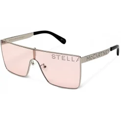 Stella McCartney - Square Silver Sunglasses - Silver Pink - Sunglasses - Stella McCartney Eyewear - Avvenice