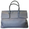 Suèi - Bag of Calf Leather - Blue Navy - Handmade in Italy - Luxury Exclusive Collection - Avvenice