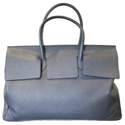 Suèi - Bag of Calf Leather - Blue Navy - Handmade in Italy - Luxury Exclusive Collection - Avvenice