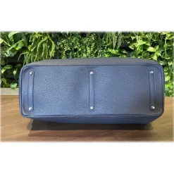 Suèi - Bag of Calf Leather - Blue Navy - Handmade in Italy - Luxury Exclusive Collection - Avvenice