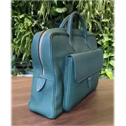 Suèi - Bag of Calf Leather - Emerald - Handmade in Italy - Luxury Exclusive Collection - Avvenice