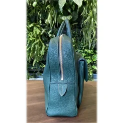 Suèi - Bag of Calf Leather - Emerald - Handmade in Italy - Luxury Exclusive Collection - Avvenice