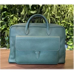 Suèi - Bag of Calf Leather - Emerald - Handmade in Italy - Luxury Exclusive Collection - Avvenice