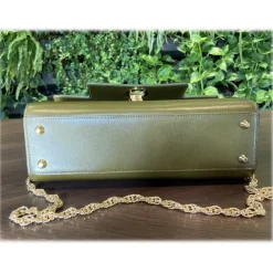 Suèi - Bag of Medium Size of Python, Lizard & Crocodile Leather - Green Water - Handmade in Italy - Luxury Exclusive Collection - Avvenice