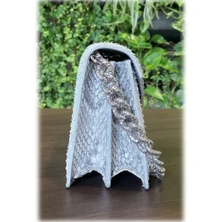 Suèi - Bag of Medium Size of Python Leather - Grey - Handmade in Italy - Luxury Exclusive Collection - Avvenice