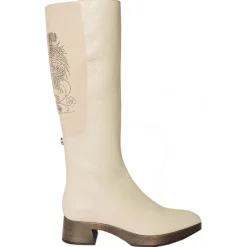 Suèi - Beige Boots with Rhinestone Rooster - Beige - Dark Brown - Handmade in Italy - Luxury Exclusive Collection - Avvenice