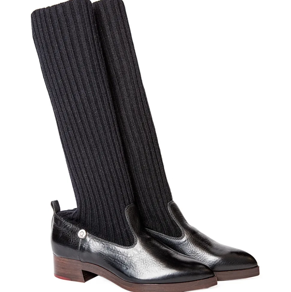 Suèi - Boots with Bootleg Cashemir Socks - Black - Dark Brown - Handmade in Italy - Luxury Exclusive Collection - Avvenice