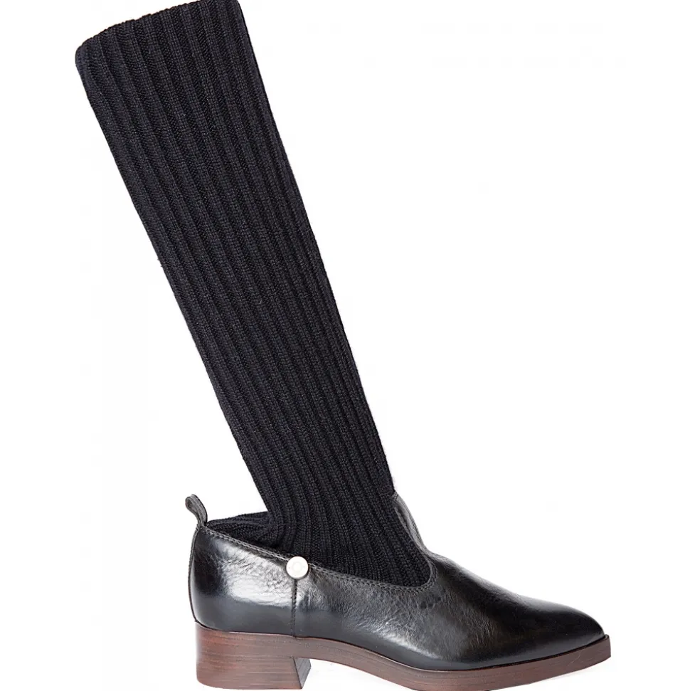 Suèi - Boots with Bootleg Cashemir Socks - Black - Dark Brown - Handmade in Italy - Luxury Exclusive Collection - Avvenice