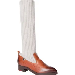 Suèi - Boots With Bootleg Cashemir Socks - Beige - Dark Brown - Handmade in Italy - Luxury Exclusive Collection - Avvenice