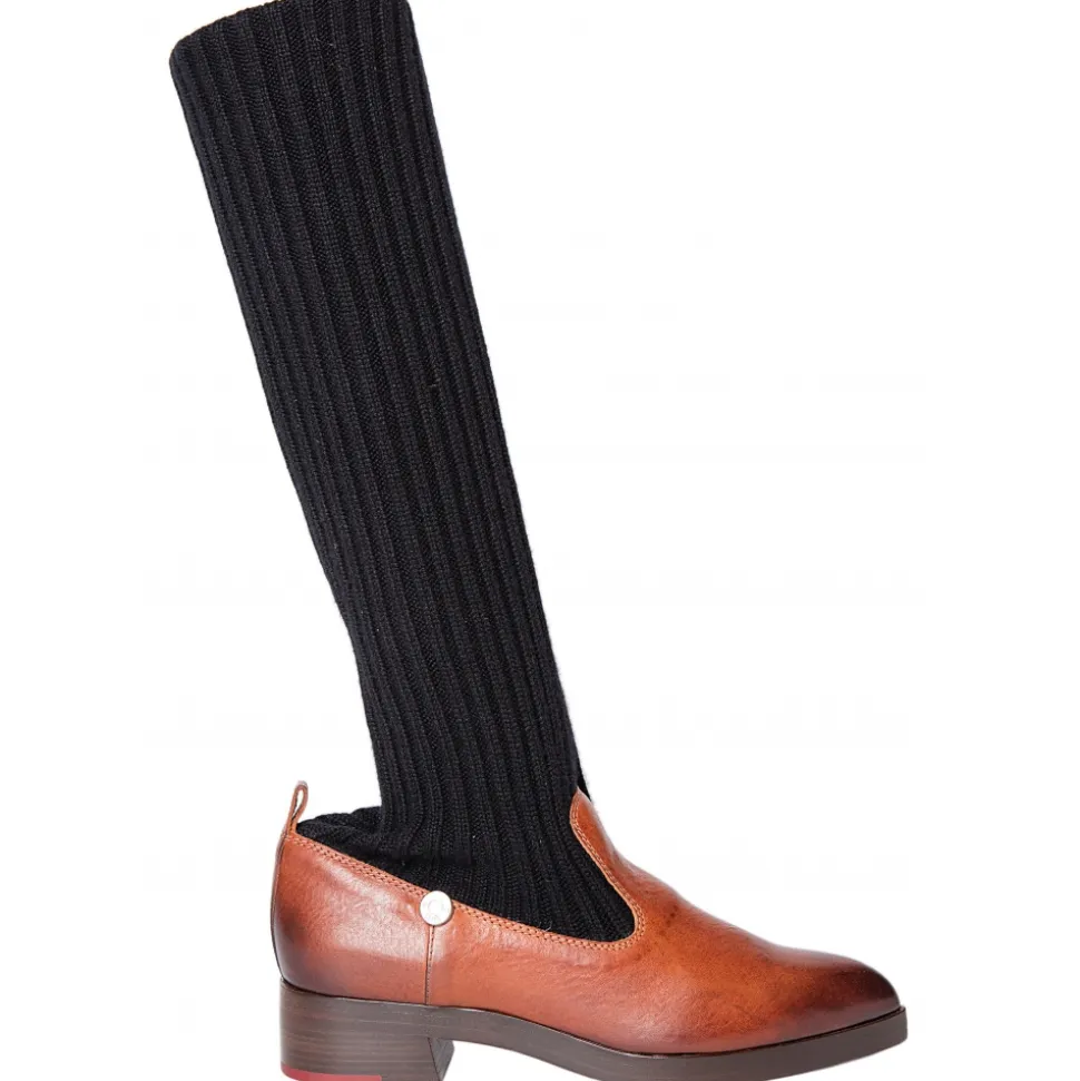 Suèi - Boots with Bootleg Cashemir Socks - Black - Dark Brown - Handmade in Italy - Luxury Exclusive Collection - Avvenice