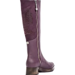 Suèi - Bordeaux Boots with Rhinestone Rooster - Bordeaux - Dark Brown - Handmade in Italy - Luxury Exclusive Collection - Avvenice