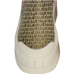 Suèi - Chelsea Boots of Branded Jacquard Colour Visone - Handmade in Italy - Luxury Exclusive Collection - Avvenice