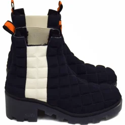 Suèi - Chelsea Boots of Padded Tech Fabrics - Orange - Beige - Black - Handmade in Italy - Luxury Exclusive Collection - Avvenice
