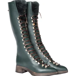 Suèi - High Lace-Ups Boots with Fur Details - Handmade in Italy - Luxury Exclusive Collection - Avvenice