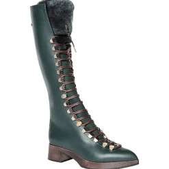 Suèi - High Lace-Ups Boots with Fur Details - Handmade in Italy - Luxury Exclusive Collection - Avvenice