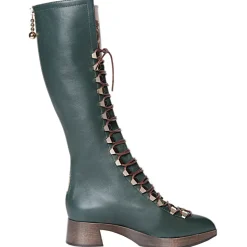 Suèi - High Lace-Ups Boots with Setters Art Printing - Handmade in Italy - Luxury Exclusive Collection - Avvenice