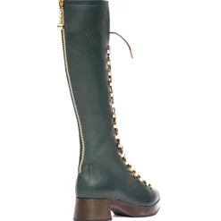 Suèi - High Lace-Ups Boots with Setters Art Printing - Handmade in Italy - Luxury Exclusive Collection - Avvenice