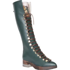 Suèi - High Lace-ups Boots with Setters Art Printing - Handmade in Italy - Luxury Exclusion Collection - Avvenice