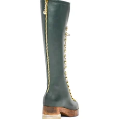 Suèi - High Lace-ups Boots with Setters Art Printing - Handmade in Italy - Luxury Exclusion Collection - Avvenice