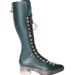 Suèi - High Lace-Ups Boots with Fur Details and Transparent Heels - Handmade in Italy - Luxury Exclusive Collection - Avvenice