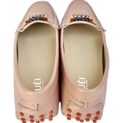 Suèi - Moccasins Colour Blush with Bullets - Handmade in Italy - Luxury Exclusive Collection - Avvenice