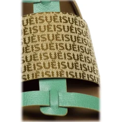 Suèi - Sandals of Bi-Color Jacquard - Handmade in Italy - Luxury Exclusive Collection - Avvenice