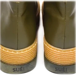 Suèi - Slip-On Colour Olive with Plate Accessories - Handmade in Italy - Luxury Exclusive Collection - Avvenice