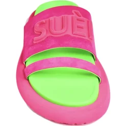 Suèi - Slippers of Suede Fuxia and Green - Handmade in Italy - Luxury Exclusive Collection - Avvenice