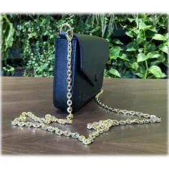 Suèi - Wallet of Calf Leather - Black - Handmade in Italy - Luxury Exclusive Collection - Avvenice