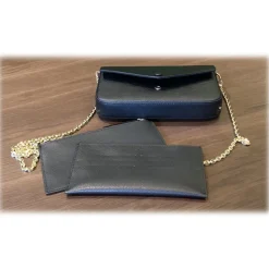Suèi - Wallet of Calf Leather - Black - Handmade in Italy - Luxury Exclusive Collection - Avvenice