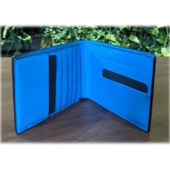 Suèi - Wallet of Crocodile Leather - Light Blue - Handmade in Italy - Luxury Exclusive Collection - Avvenice