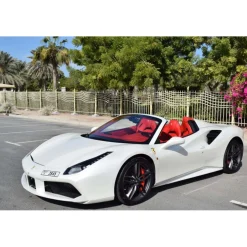 Superior Car Rental - Ferrari 488 Spider - White - Exclusive Luxury Rent - Avvenice