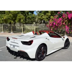 Superior Car Rental - Ferrari 488 Spider - White - Exclusive Luxury Rent - Avvenice