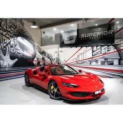 Superior Car Rental - Ferrari 296 GTS - Red - Exclusive Luxury Rent - Avvenice