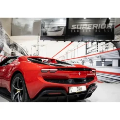 Superior Car Rental - Ferrari 296 GTS - Red - Exclusive Luxury Rent - Avvenice