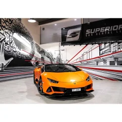 Superior Car Rental - Lamborghini Huracán EVO Spyder - Orange - Exclusive Luxury Rent - Avvenice