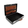 TecknoMonster - Amaya L - Business Case - Briefcase in Carbon Fiber and Leather Crocodile - Brown - Luxury Collection - Avvenice