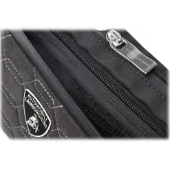 TecknoMonster - Automobili Lamborghini - Zingo Waist Bag in Carbon Fiber and Alcantara® - Black Carpet Collection - Avvenice