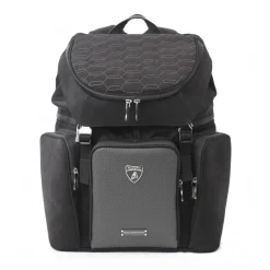 TecknoMonster - Automobili Lamborghini - Klimber Backpack in Carbon Fiber and Alcantara® - Black Carpet Collection - Avvenice