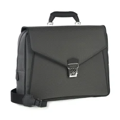 TecknoMonster - Avia Slim - Business Bag in Aeronautical and Leather Carbon Fiber - Luxury - Handmade in Italy - Avvenice
