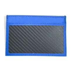 TecknoMonster - Cardcase - Blue - Aeronautical and Leather Carbon Fiber Credit Card Case - Black Carpet Collection - Avvenice