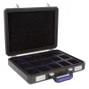 TecknoMonster - Cavok Watchcase - 15 Watches - Briefcase in Opaque Carbon Fiber and Leather - Blue - Luxury Collection - Avvenice