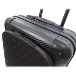 TecknoMonster - Davis Kripto Laggage Cabin L Flap in Carbon Fiber - Aeronautical Carbon Trolley Suitcase - Avvenice