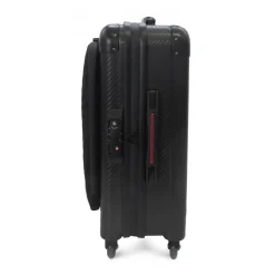 TecknoMonster - Davis Kripto Laggage Cabin L Flap in Carbon Fiber - Aeronautical Carbon Trolley Suitcase - Avvenice