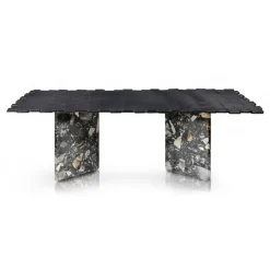 TecknoMonster - Kagrande Mignon TecknoMonster - Aeronautical Carbon Fiber Board and Double Marble Base Table - Avvenice
