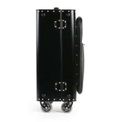 TecknoMonster - Kronos L Flap TecknoMonster - Black - Aeronautical Titanium and Carbon Trolley Suitcase - Avvenice