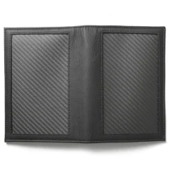 TecknoMonster - Passport Case - Aeronautical and Leather Carbon Fiber Wallet - Luxury - Handmade in Italy - Avvenice